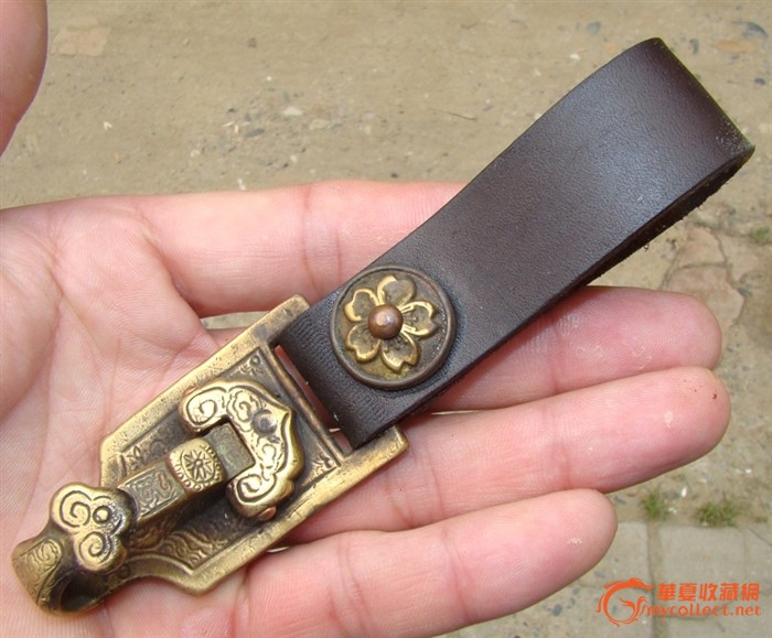 牛皮铜皮带扣