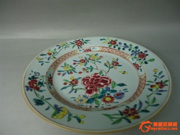 <em>雍正</em>粉彩牡丹花卉纹大盘!不愿意上当的买老货