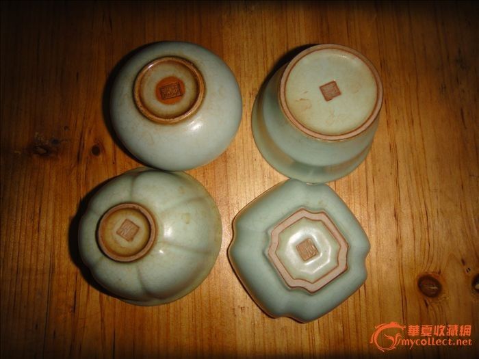 四个喝过茶的新汝窑茶杯_四个喝过茶的新汝窑茶杯价格_四个喝过茶的新汝窑茶杯图片_来自藏友瓷爱堂_工艺品_地摊交易_华夏收藏网 cang.com