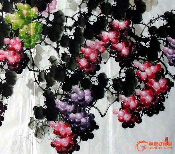 黄艺花鸟画\/马乳带轻霜\/四尺\/酒店家居装饰\/19