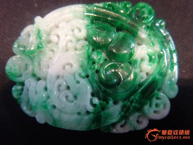 翡翠花青如意挂件-翡翠花青如意挂件价格-翡翠花青如意挂件图片，来自藏友踏影逐风-杂项-地摊交易-华夏收藏网