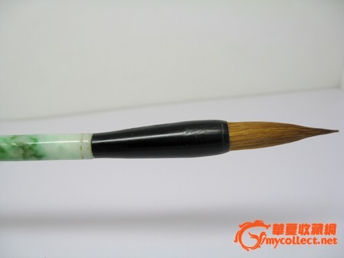 漂亮的老翡翠毛笔规格尺寸17.2x0.7cm_漂亮的