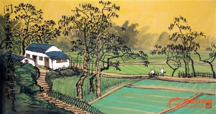 云鸿田园风光山水画_云鸿田园风光山水画价格