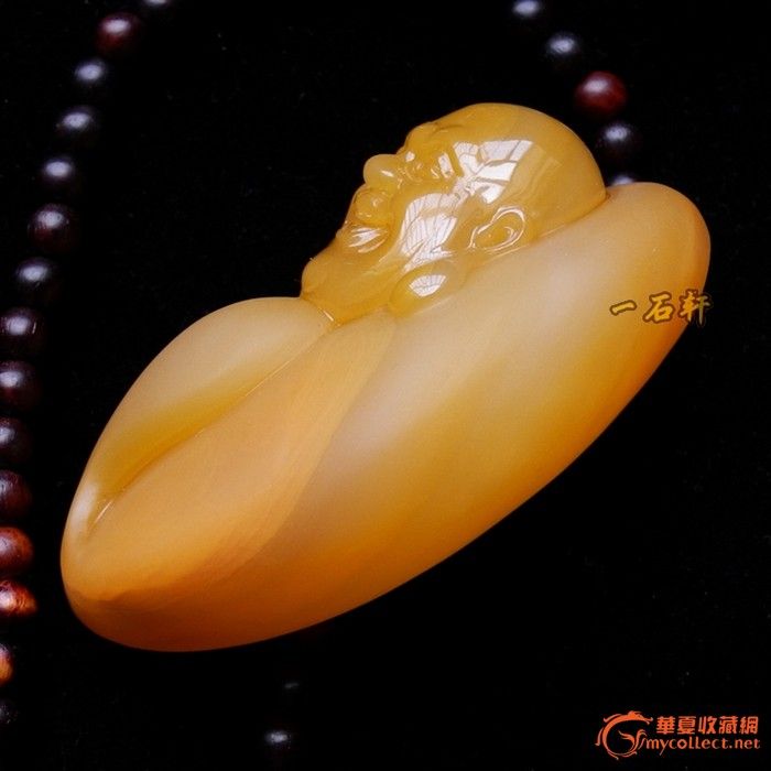 【一石轩】黄龙玉原石手玩把件弥勒佛精品把玩