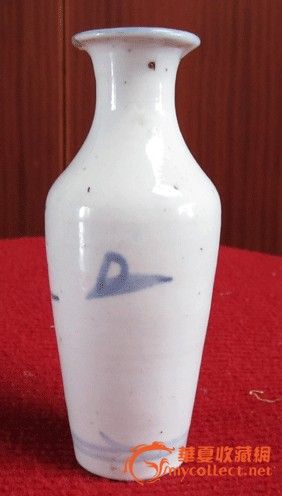 清代青花小柳叶瓶图片