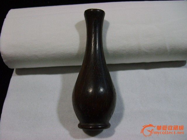 清代大叶紫檀木观音净瓶-清代大叶紫檀木观音