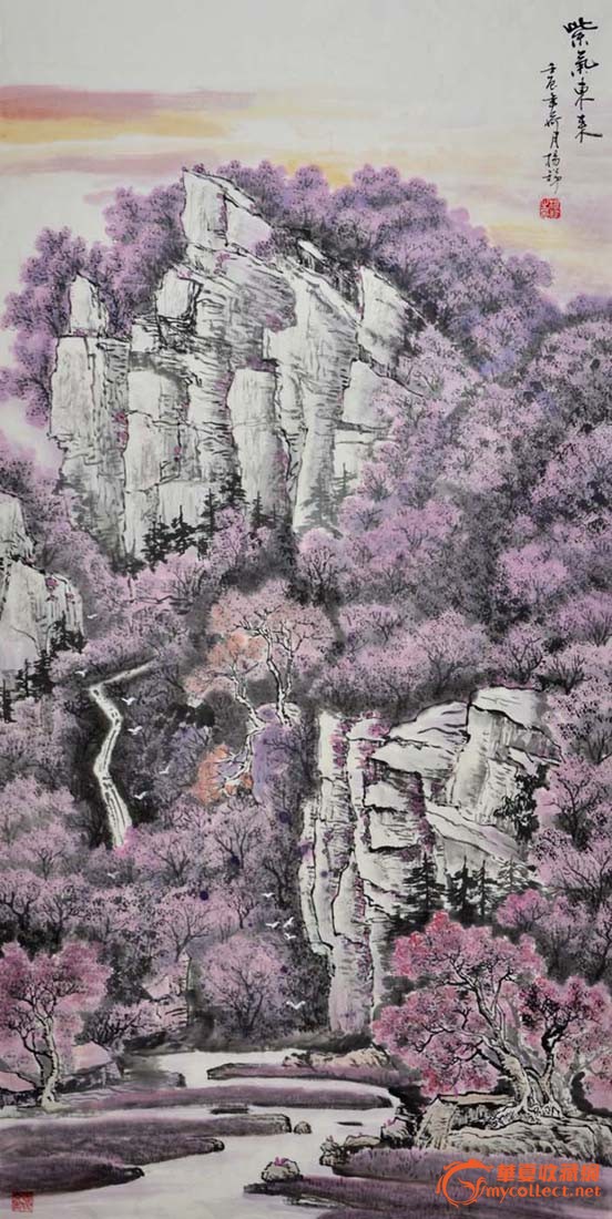 四尺国画山水-紫气东来