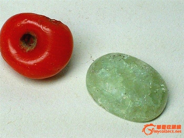 清代老战国红琉璃和大戒面!本人所有藏品都是