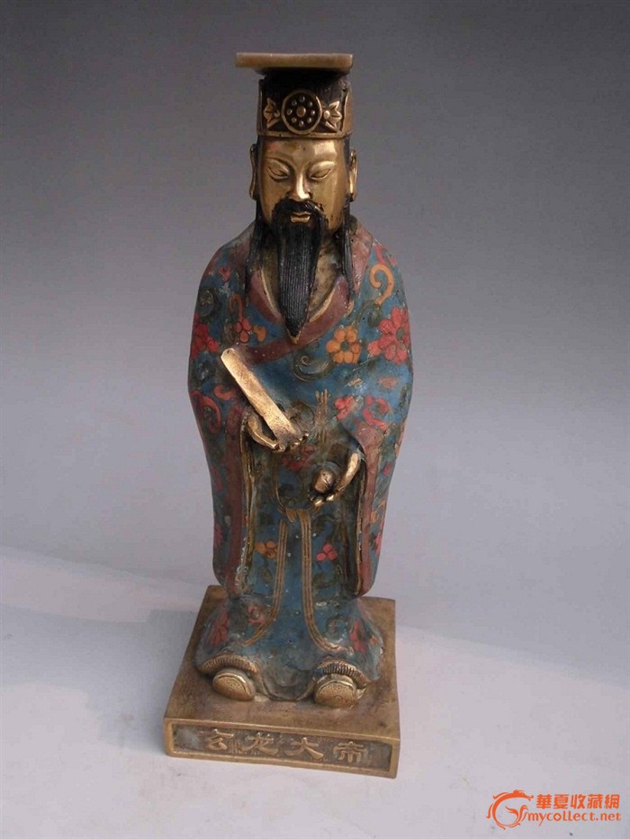 景泰蓝铜玄龙大帝像