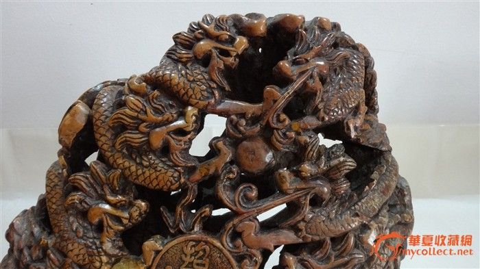 寿山石九龙招财摆件