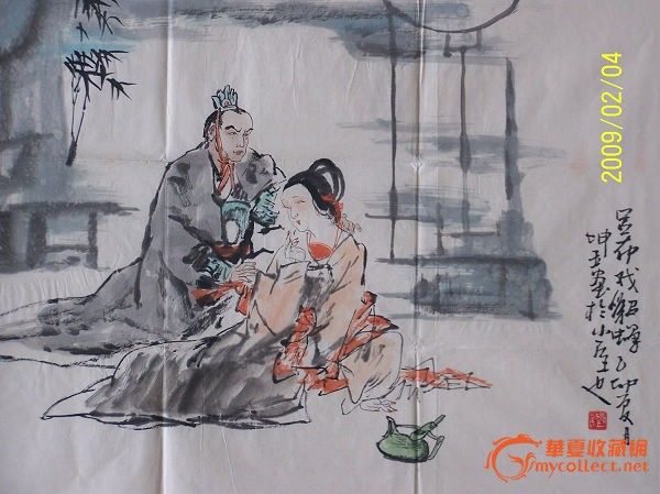 刘坤玉作品‘吕布戏貂蝉’-5号 名家国画真迹_刘坤玉作品‘吕布戏貂蝉’-5号 名家国画真迹价格_刘坤玉作品‘吕布戏貂蝉’-5号 名家国画真迹图片_来自藏友文华宝斋_字画_地摊交易_华夏收藏网 cang.com