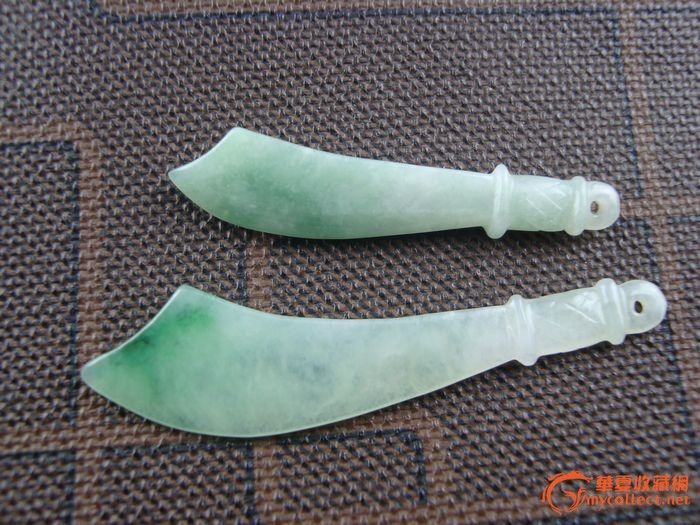 天然缅甸翡翠精工小刀-天然缅甸翡翠精工小刀