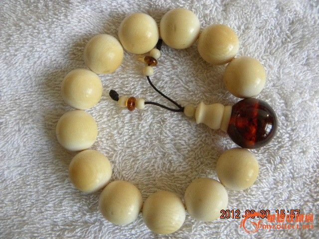手串,佛头为波罗的海老琥珀-手串,佛头为波罗的