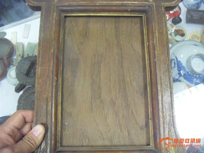 铲地皮收来老的柚木的老<em>照片框子</em>_铲地皮收来
