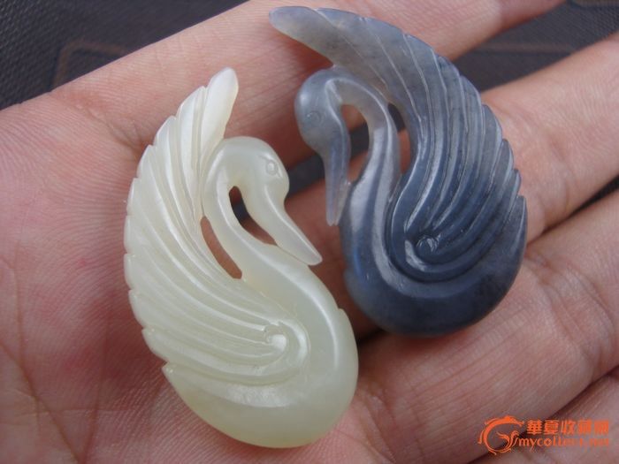 和田玉天鹅情侣挂件_和田玉天鹅情侣挂件价格