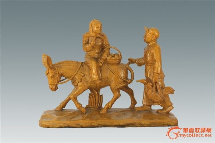 黄杨木雕【回娘家】 尺寸高160长200宽80mm