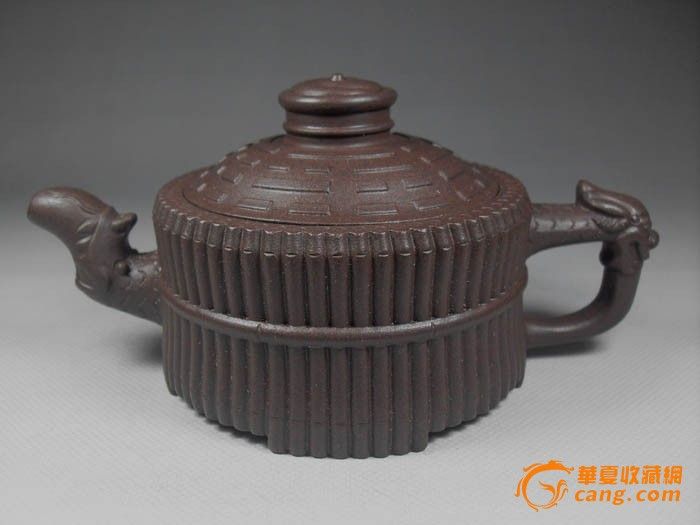 超低价 紫砂壶 优质紫泥 捆竹龙头壶 执壶照作品