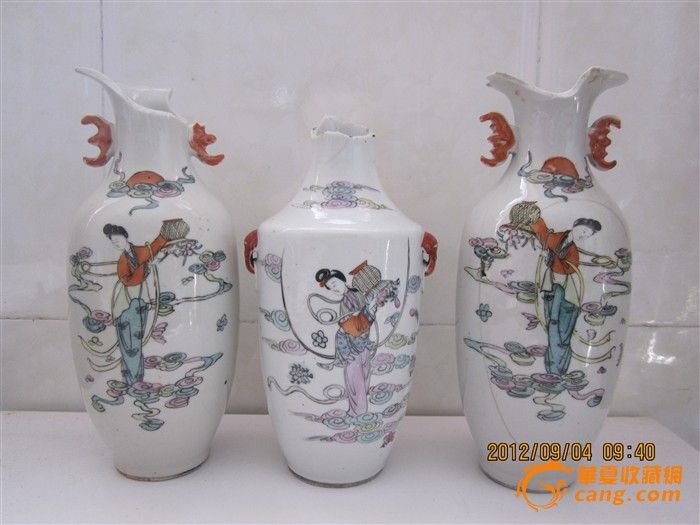 民国残插花瓶_民国残插花瓶价格_民国残插花瓶图片_来自藏友朝晖收藏_瓷器_地摊交易_华夏收藏网 cang.com