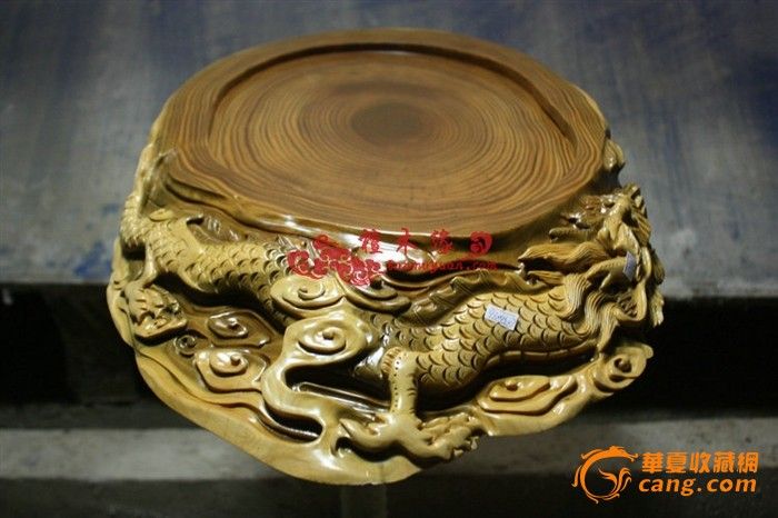 蛟龙出海 正品绿檀木整块实木一体雕刻浮雕龙