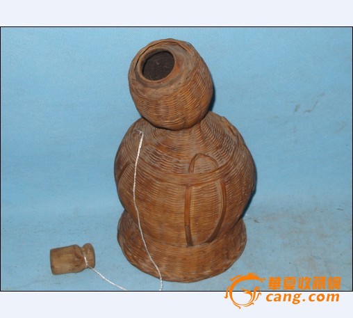 民俗物品收藏老旧竹制品竹水葫芦-民俗物品收