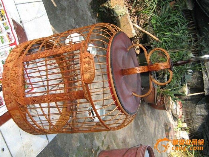 几十年的雕刻画眉鸟笼_几十年的雕刻画眉鸟笼