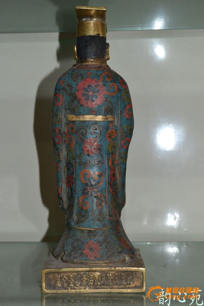 独特收藏景泰蓝鎏金玄龙大帝佛像摆件_独特