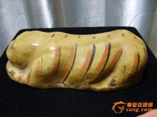 南宋磁州窑挂<em>红彩</em>虎头脉枕【为回笼资金东西都