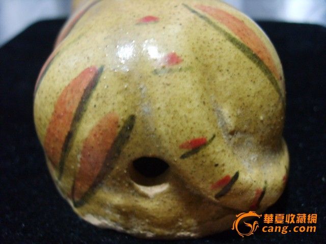 南宋磁州窑挂<em>红彩</em>虎头脉枕【为回笼资金东西都