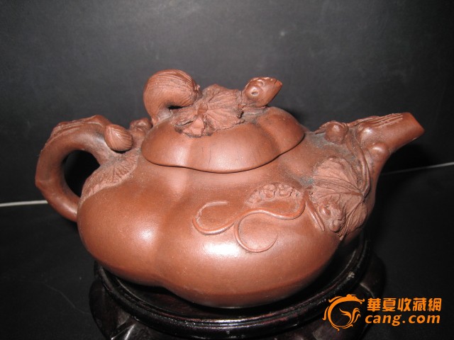 蒋蓉款松鼠葡萄紫砂壶