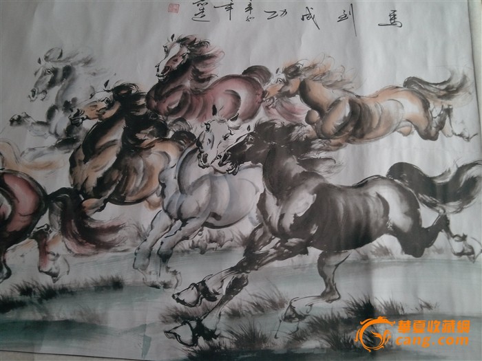 画家!于志远《八骏图》