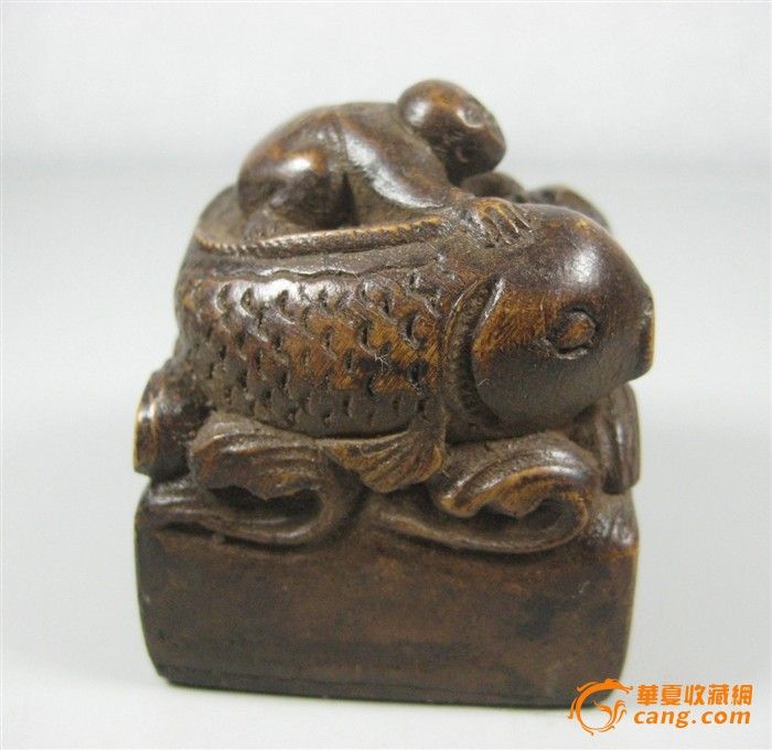 石雕鱼童印_木框鱼童印石雕_图片鱼童印石雕价格留言板图片