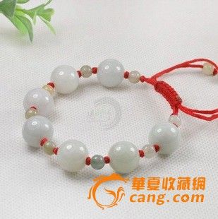天然翡翠a货玉珠子手工编织女士手链13mm珠子
