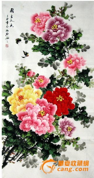 四尺国画 牡丹·富贵吉祥 竖幅