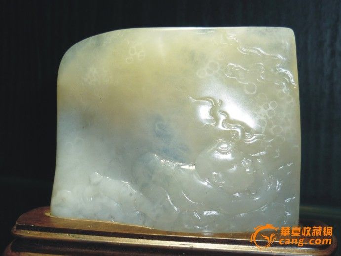 种子吹童子(寿山石环冻带萝卜丝)精品摆件_童学视频包泡泡图片
