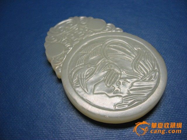 包老=老玉=明清时期=和田青白玉岁岁平安花鸟