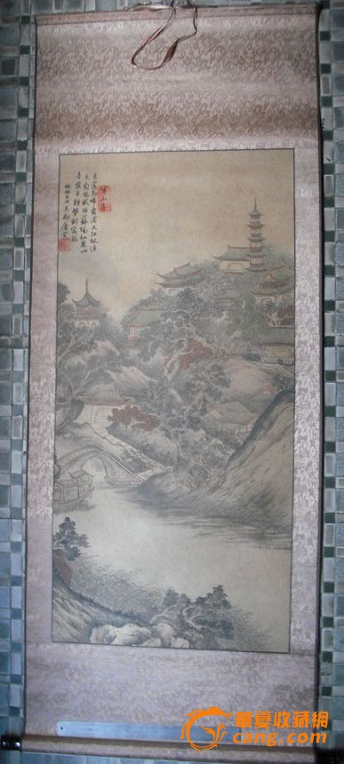 唐寅山水画 寒山寺