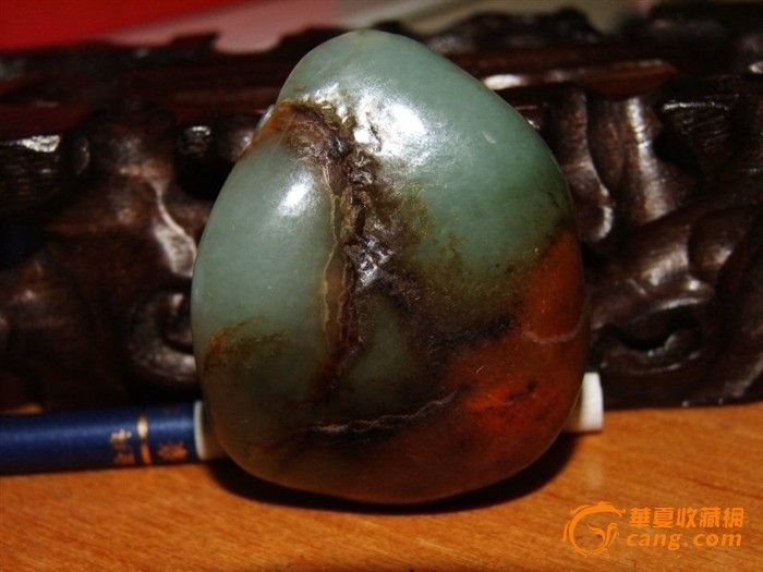 和田青花籽料把件