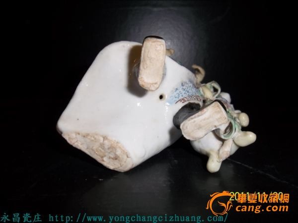 光绪粉彩魁星像 H14cm 小足伤_光绪粉彩魁星