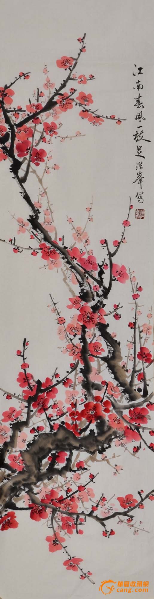国画-四色梅花四条屏