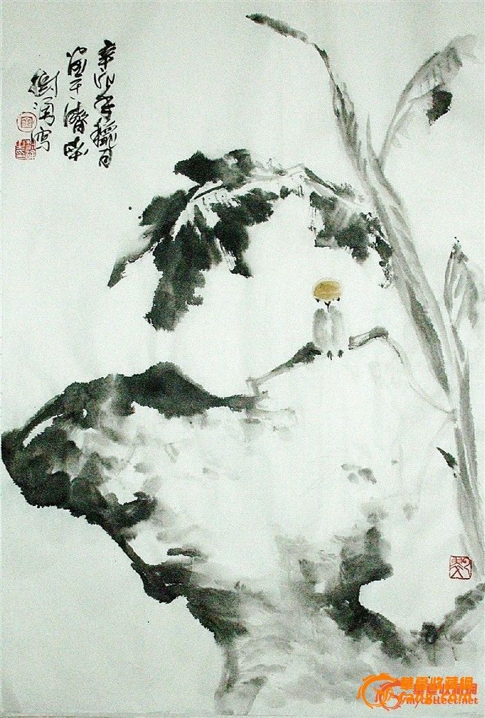 著名山水画家金树勇芭蕉-著名山水画家金树勇