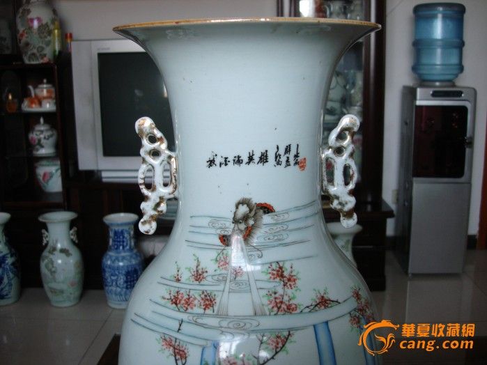 民国名家名片粉彩人物三国故事【煮酒论英雄】