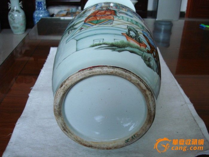 民国名家名片粉彩人物三国故事【煮酒论英雄】