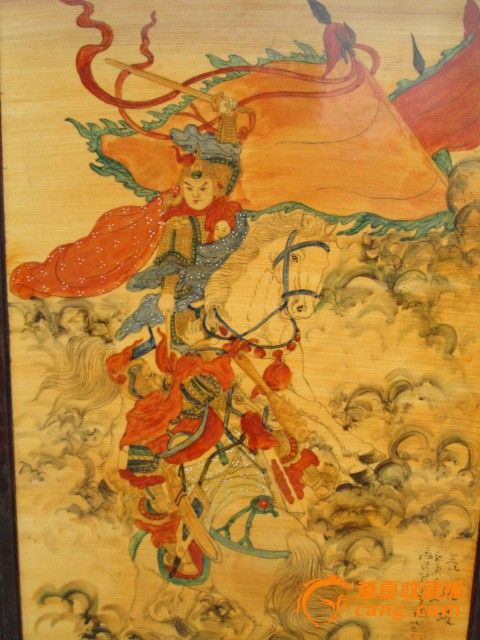 粉彩【三国故事】四条屏-粉彩【三国故事】四