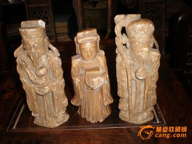 乡下收的老石人(福禄寿三星)_乡下收的老石人