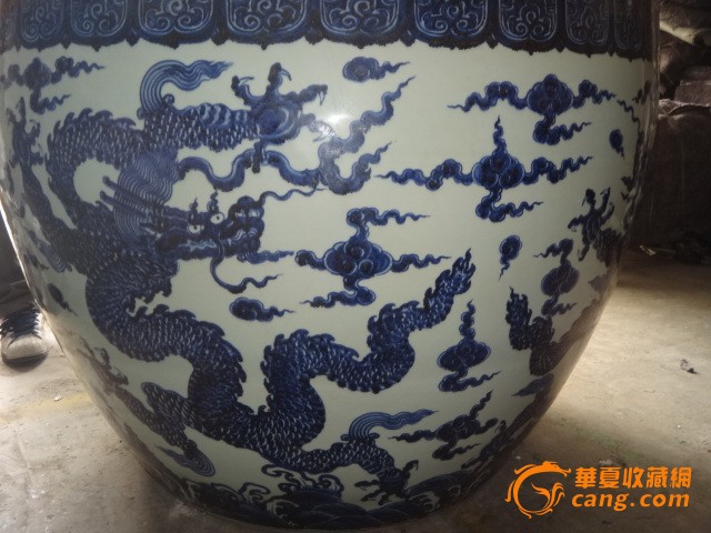 清-青花龙纹大缸