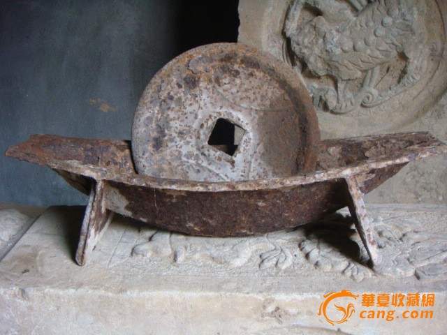 民国铸铁药碾子