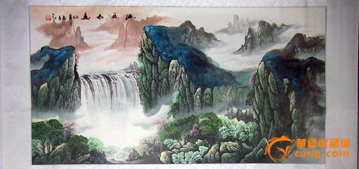 张德成 大幅山水国画 《江山如画》