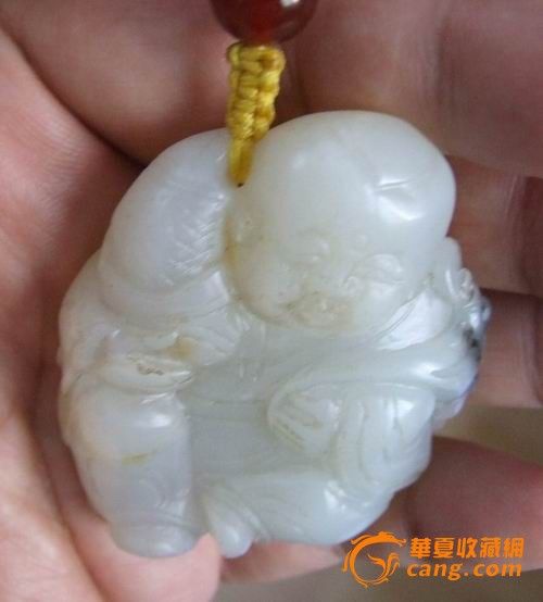 和田白玉 巧雕 手工雕刻 散财童子_和田白玉 巧