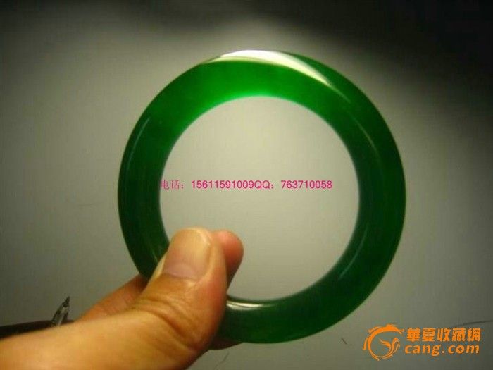 缅甸老坑高冰种翡翠手镯绿色手镯-缅甸老坑高