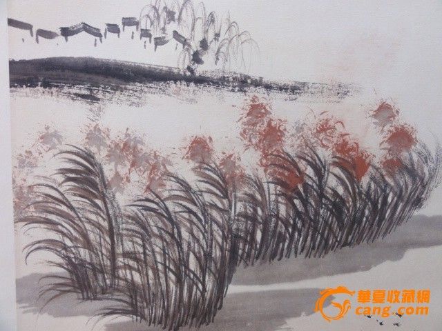 唐人诗意芦苇画
